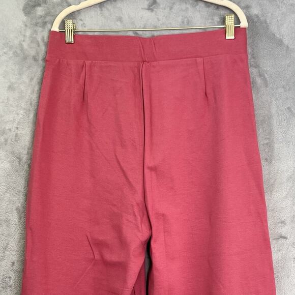 Zenana Outfitters‎ Lounge Pull On Wide Leg Pants Desert Rose Sz 1X Scalloped Hem - Picture 7 of 13